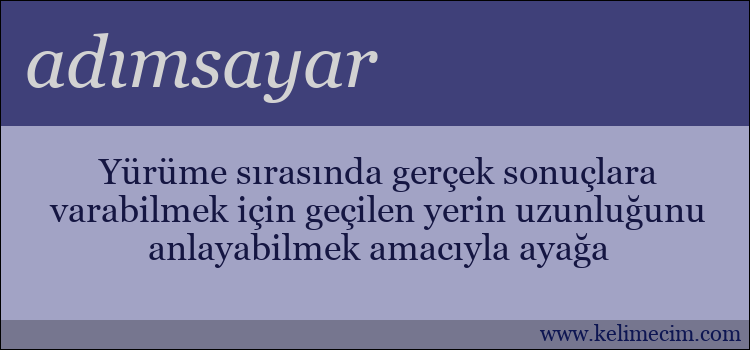 adımsayar kelimesinin anlamı ne demek?