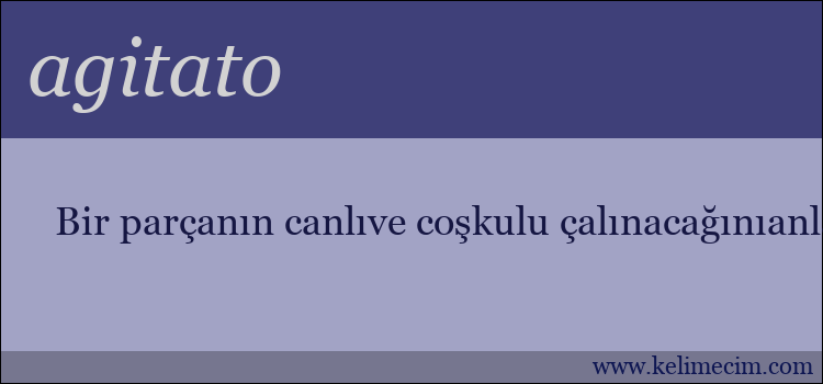 agitato kelimesinin anlamı ne demek?