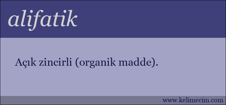 alifatik kelimesinin anlamı ne demek?