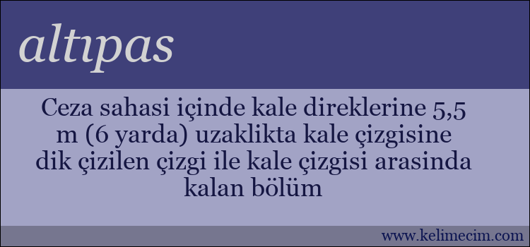 altıpas kelimesinin anlamı ne demek?