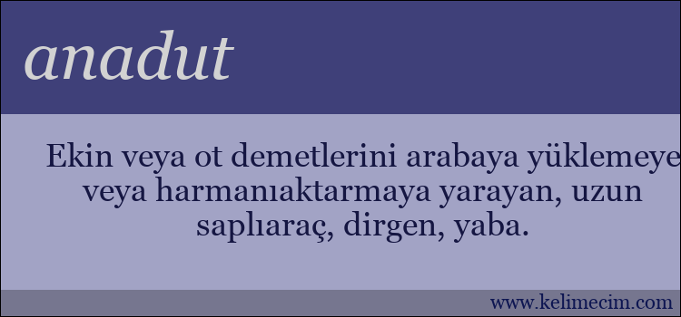 anadut kelimesinin anlamı ne demek?