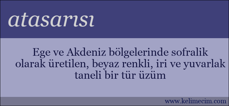 atasarısı kelimesinin anlamı ne demek?