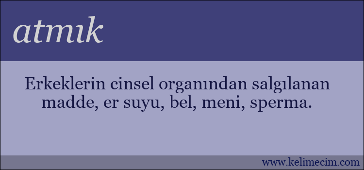 atmık kelimesinin anlamı ne demek?