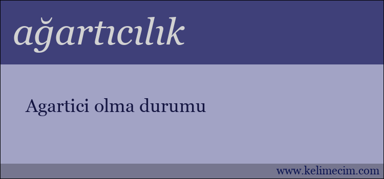 ağartıcılık kelimesinin anlamı ne demek?