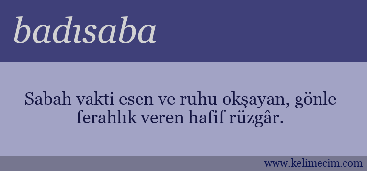 badısaba kelimesinin anlamı ne demek?