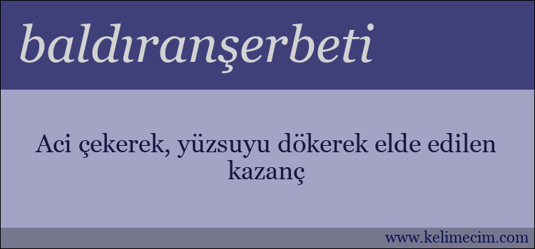 baldıranşerbeti kelimesinin anlamı ne demek?