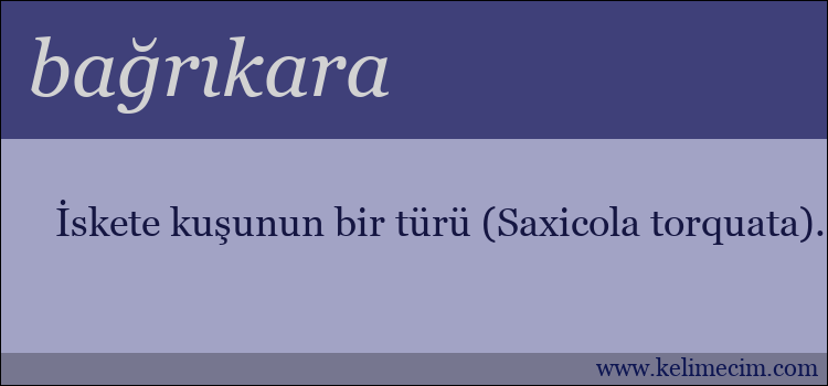 bağrıkara kelimesinin anlamı ne demek?