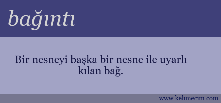 bağıntı kelimesinin anlamı ne demek?