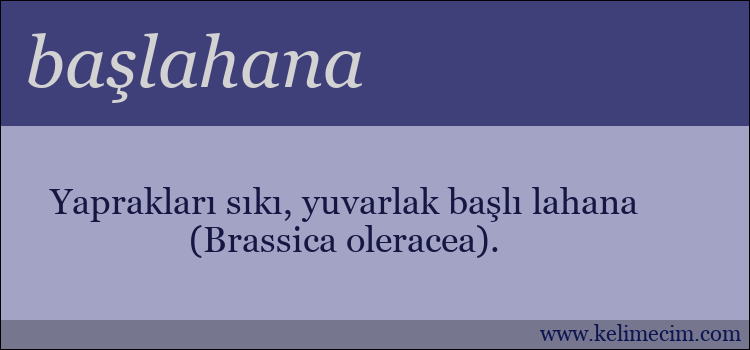 başlahana kelimesinin anlamı ne demek?