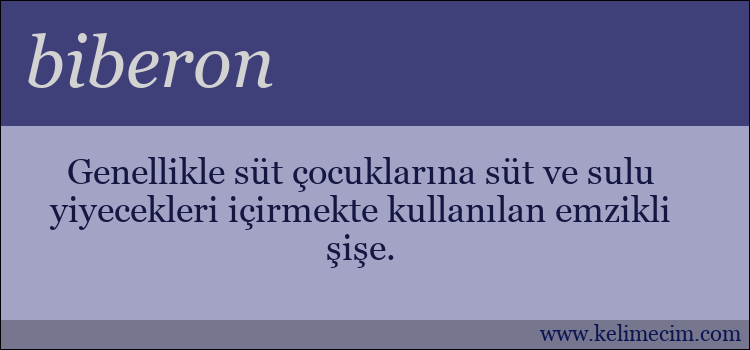 biberon kelimesinin anlamı ne demek?