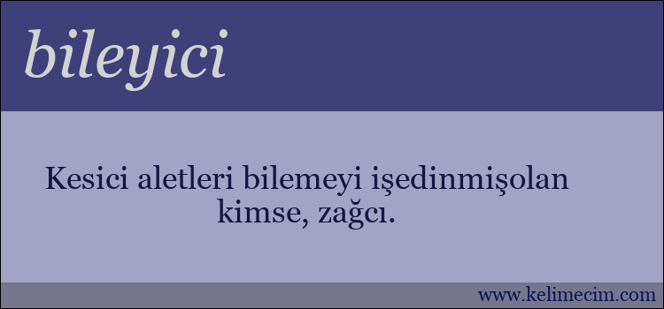 bileyici kelimesinin anlamı ne demek?