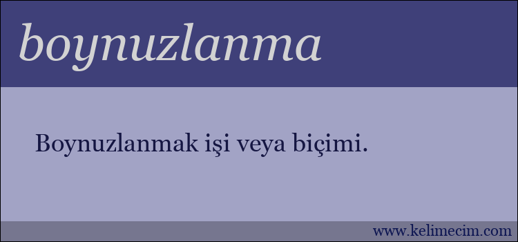 boynuzlanma kelimesinin anlamı ne demek?