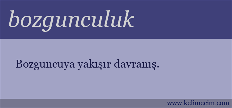 bozgunculuk kelimesinin anlamı ne demek?