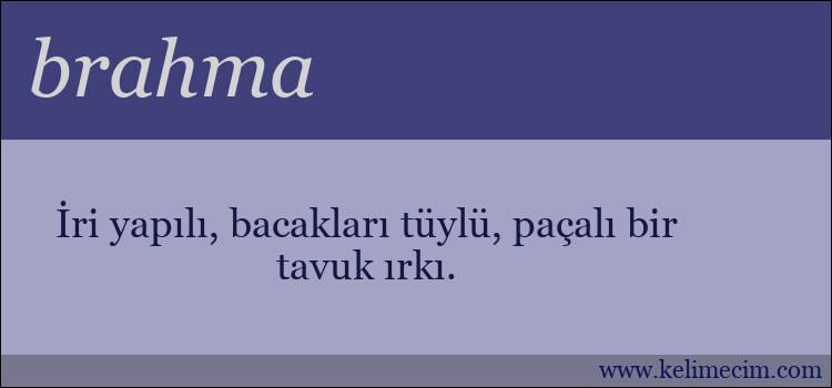 brahma kelimesinin anlamı ne demek?