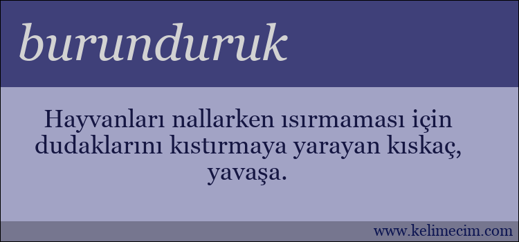 burunduruk kelimesinin anlamı ne demek?