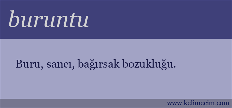 buruntu kelimesinin anlamı ne demek?