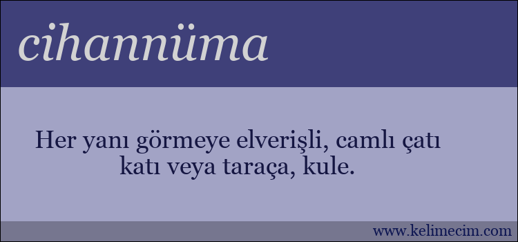 cihannüma kelimesinin anlamı ne demek?