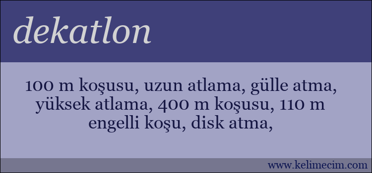 dekatlon kelimesinin anlamı ne demek?