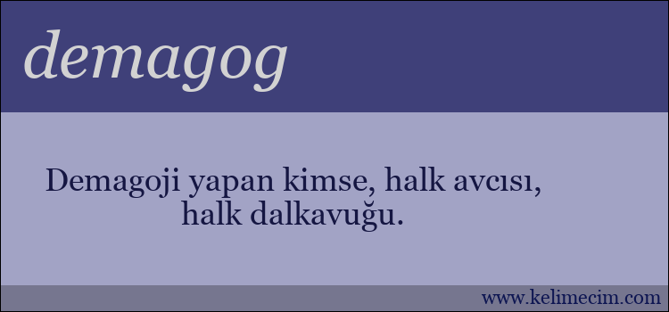 demagog kelimesinin anlamı ne demek?