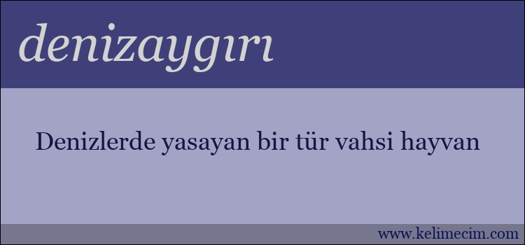 denizaygırı kelimesinin anlamı ne demek?