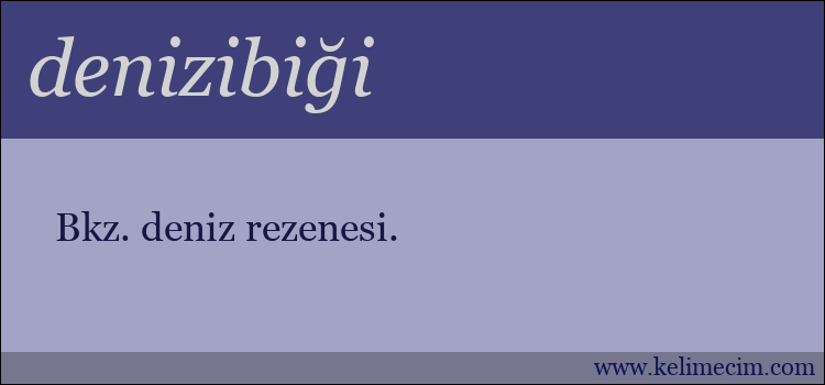 denizibiği kelimesinin anlamı ne demek?