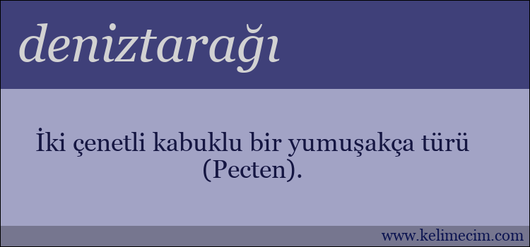 deniztarağı kelimesinin anlamı ne demek?