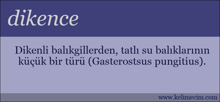 dikence kelimesinin anlamı ne demek?