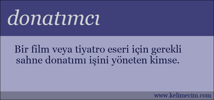 donatımcı kelimesinin anlamı ne demek?