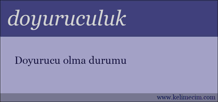 doyuruculuk kelimesinin anlamı ne demek?