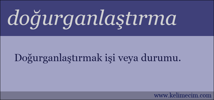 doğurganlaştırma kelimesinin anlamı ne demek?