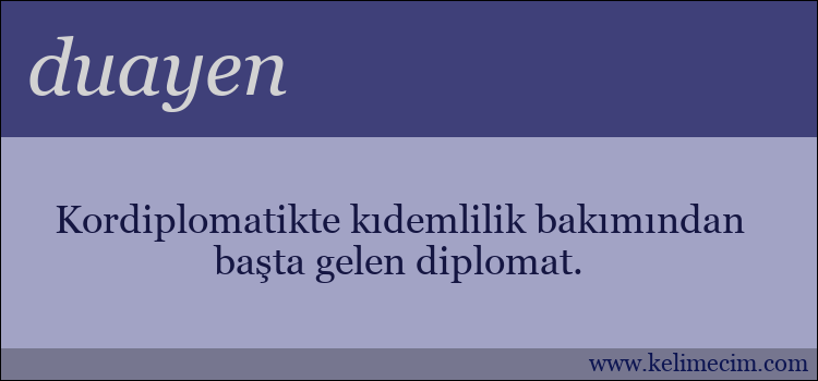 duayen kelimesinin anlamı ne demek?