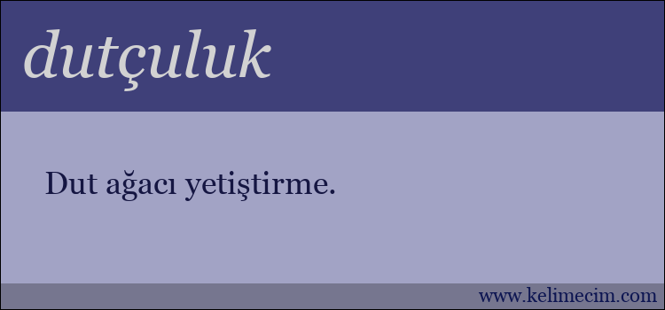 dutçuluk kelimesinin anlamı ne demek?