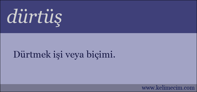 dürtüş kelimesinin anlamı ne demek?