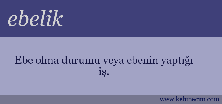 ebelik kelimesinin anlamı ne demek?