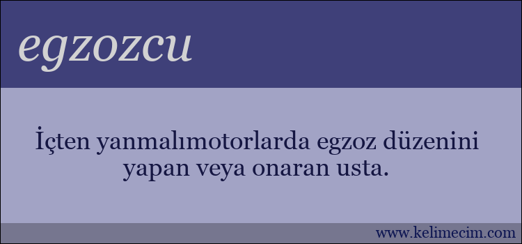 egzozcu kelimesinin anlamı ne demek?