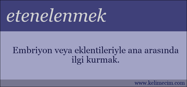 etenelenmek kelimesinin anlamı ne demek?