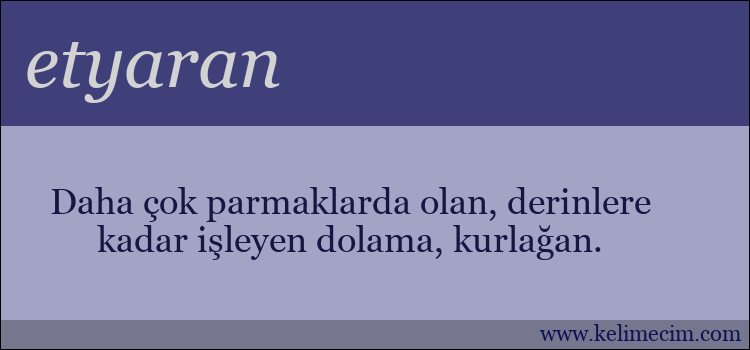 etyaran kelimesinin anlamı ne demek?