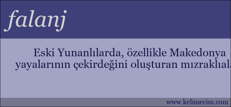 falanj kelimesinin anlamı ne demek?