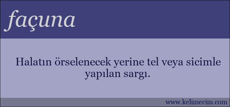 façuna kelimesinin anlamı ne demek?