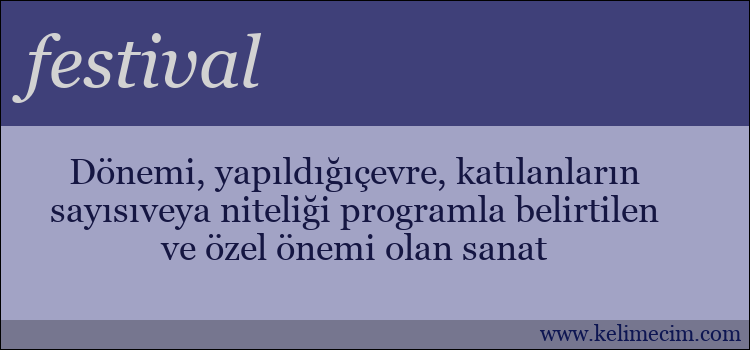 festival kelimesinin anlamı ne demek?