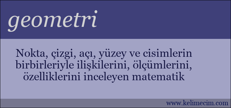 geometri kelimesinin anlamı ne demek?