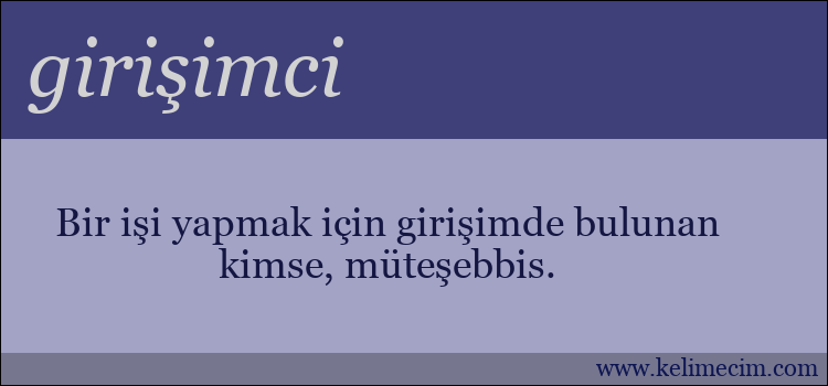 girişimci kelimesinin anlamı ne demek?