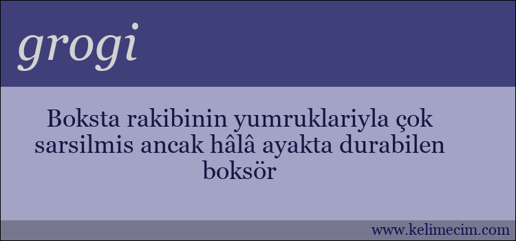 grogi kelimesinin anlamı ne demek?