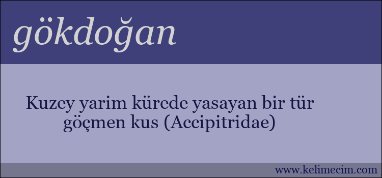 gökdoğan kelimesinin anlamı ne demek?