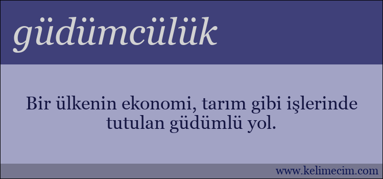 güdümcülük kelimesinin anlamı ne demek?