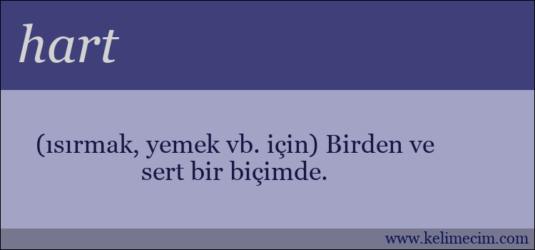 hart kelimesinin anlamı ne demek?