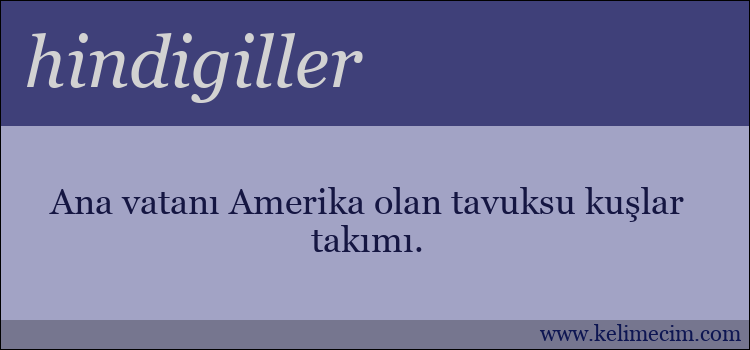 hindigiller kelimesinin anlamı ne demek?