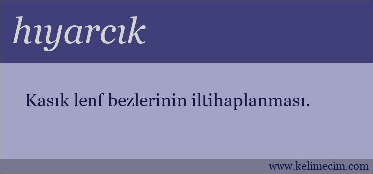 hıyarcık kelimesinin anlamı ne demek?