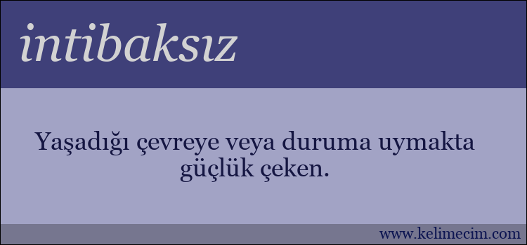 intibaksız kelimesinin anlamı ne demek?