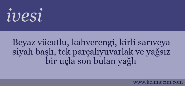 ivesi kelimesinin anlamı ne demek?